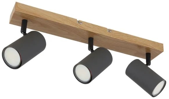 Globo 57911-3G - Faretto ROBBY 3xGU10/35W/230V grigio/marrone