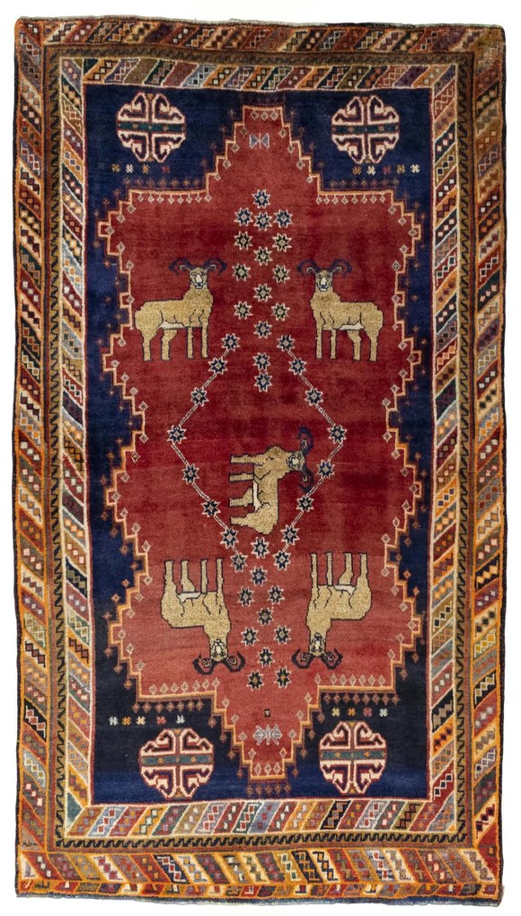 Gabbeh Tappeto 130 x 230 Rosso (Iran) Annodato A Mano