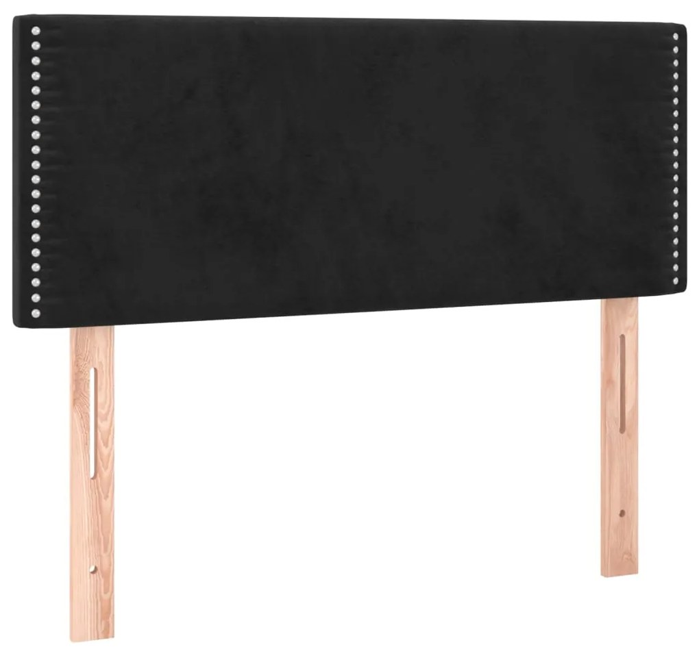 Testiera nera 90x5x78/88 cm in velluto