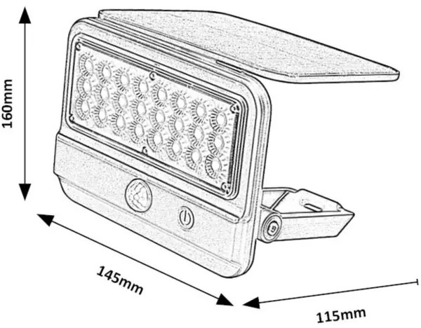 Rabalux 77040 - Lampada da parete solare LED FLAXTON LED/7W/3,7V IP54 nera