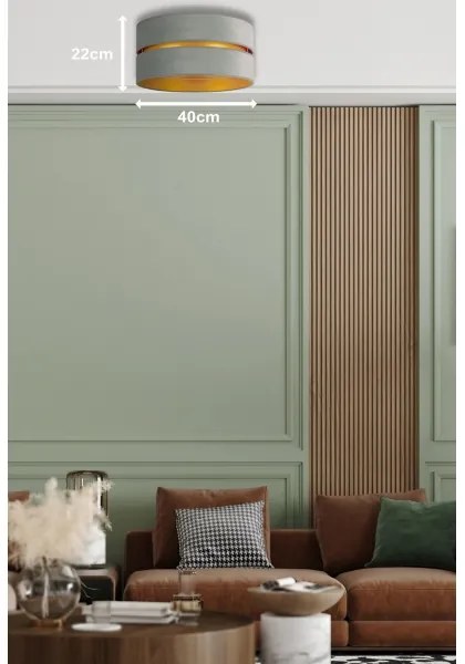 Duolla - Plafoniera DUO 1xE27/15W/230V diametro 40 cm luce verde/oro