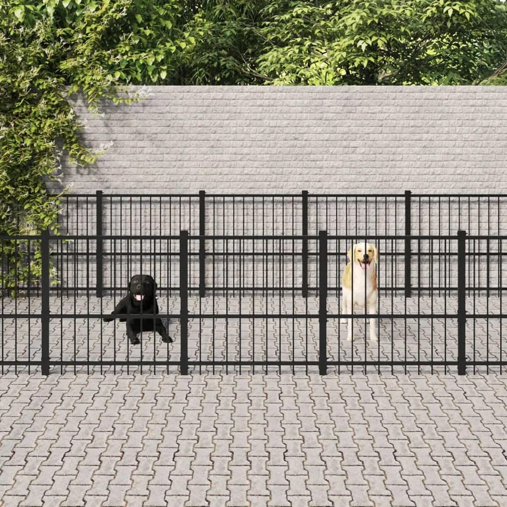 Gabbia Per Cani Da Esterno İn Acciaio 25,4 M² /