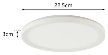 Brilagi - Lampada LED da bagno ULTRA SLIM LED/12W/230V diametro 22,5 cm bianco IP54