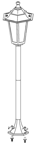 EGLO 22144 - Lampada da esterno LATERNA 4 1xE27/60W/230V