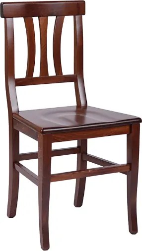 Sedia in legno da cucina LAURA con seduta massello Noce SET da 2