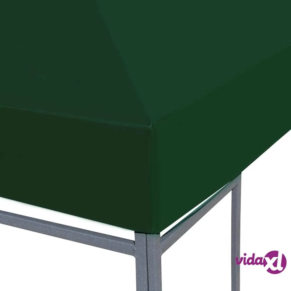 vidaXL Copertura Superiore per Gazebo 310 g/m² 3x3 m Verde