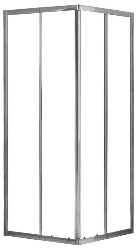 Box doccia angolare con porta scorrevole, vetro 4 mm, L 67.5-79 cm x L 67.5-79 cm, H 185 cm, cromo Essential