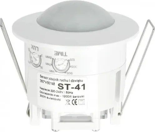Sensore di movimento e crepuscolare ST41 360 ° bianco