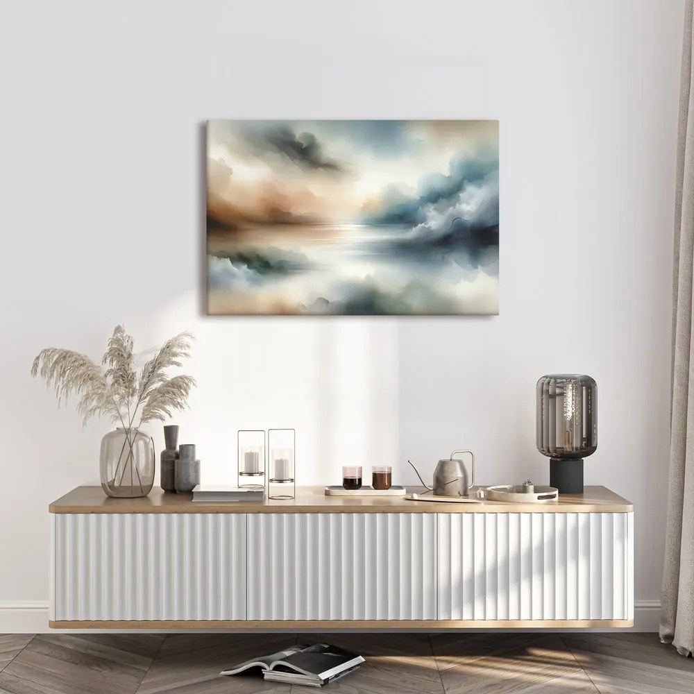 Quadro su tela – Nebbie mattutine sull’acqua