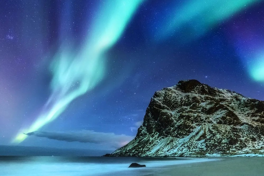 Quadro su tela – Aurora boreale in Norvegia