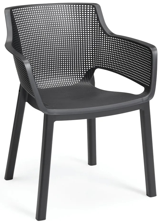 Sedia da giardino in plastica grigio scuro Elisa - Keter