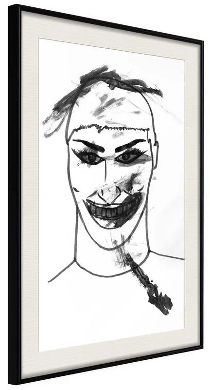 Poster  Scary Clown  Cornice Quadri Cornice nera con pass-partout, Larghezza x Altezza Home decor 20x30