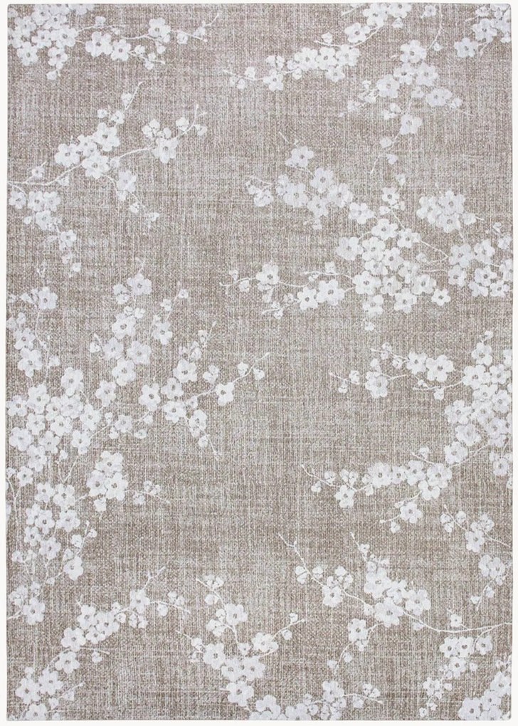 Tappeto jacquard lavabile da interno-esterno Sakura