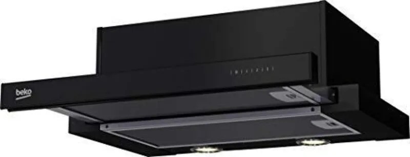 Cappa cucina beko potenza 366 m3h colore nero 60 cm