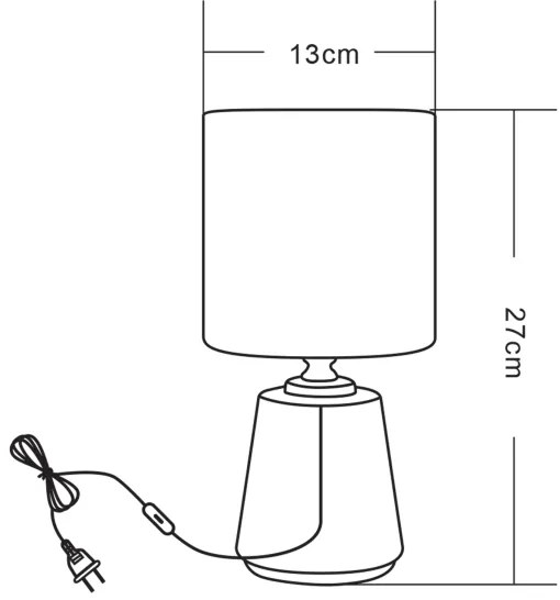 Zuma Line HS8605-WH - Lampada da tavolo 1xE14/40W/230V bianco/oro/decorazione in marmo