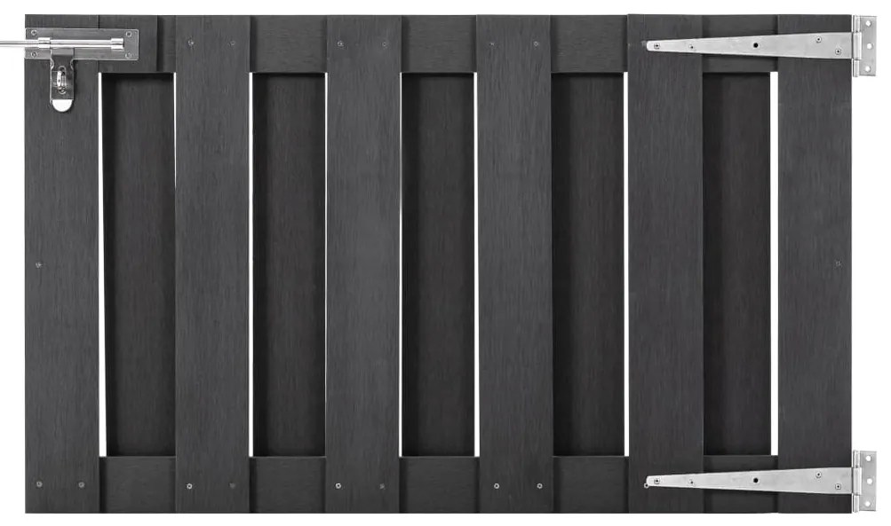 Cancello Da Giardino İn Wpc 100x60 Cm Grigio /