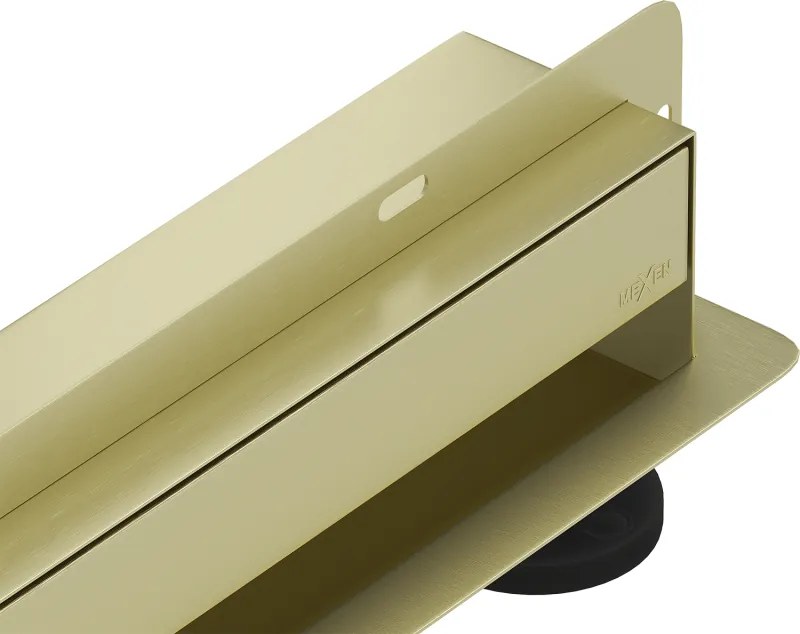 Mexen Flat Wall scarico lineare a parete 2 in 1 110 cm, oro spazzolato - 1A30110