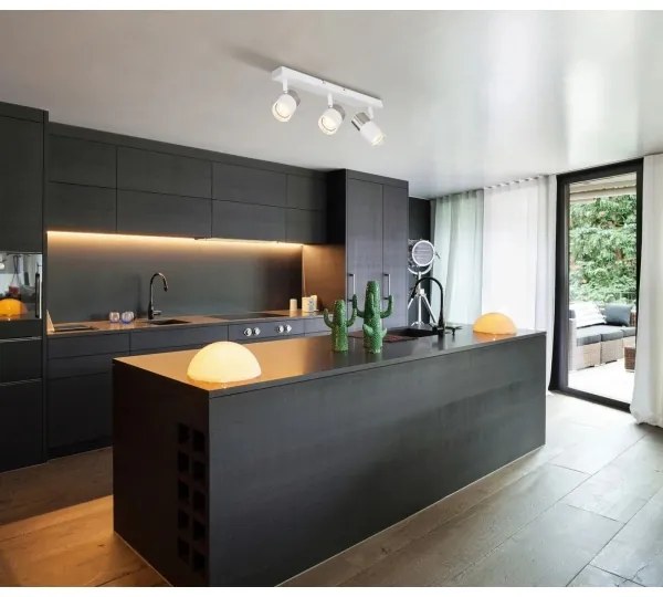 Globo 57851-3 - Faretto BRISBON 3xGU10/25W/230V bianco/cromo