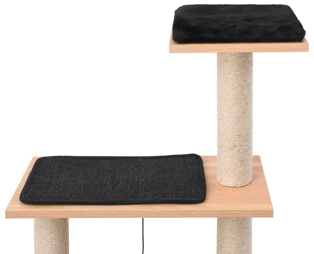 Albero per gatti con tappeto tiragraffi in sisal 123 cm