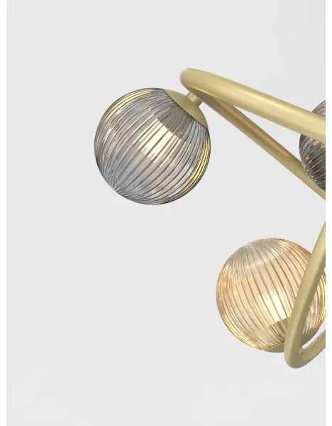 Wofi 8015-204 - Lampada da tavolo LED METZ 2xG9/3,5W/230V oro/grigio