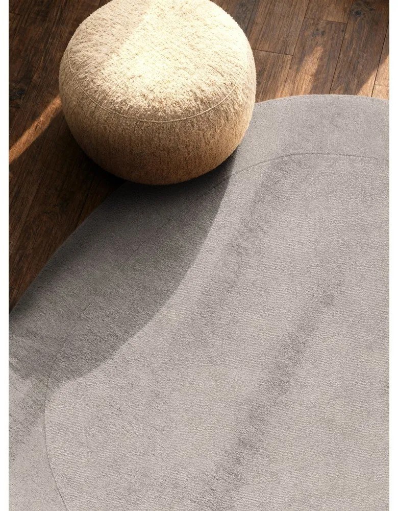 Tappeto rotondo grigio in misto lana tessuto a mano ø 160 cm Kari Organic – Villeroy&amp;Boch
