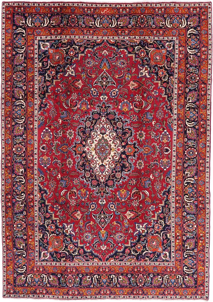 Kashan Tappeto 250x360 (Iran) Annodato A Mano
