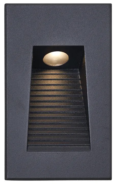 Lampada da Parete da Incasso Moderna Nera 7cm incl. LED IP65 - Trem