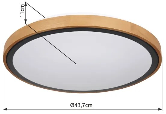 Globo 41764-24 - Plafoniera LED BRUNO LED/24W/230V 437mm 3000/4500/6000K