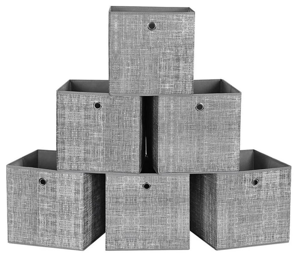 Set di 6 contenitori CURAN - grigio