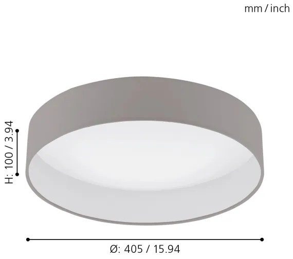 Eglo 96539 - Plafoniera LED dimmerabile PALOMARO 1 1xLED/18W/230V