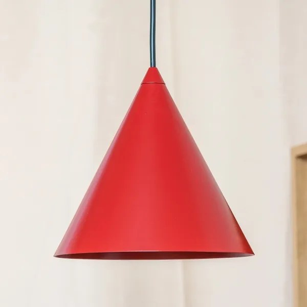Lampada a sospensione su cavo ETNA II 1xE27/15W/230V Ø 18,5 cm rossa