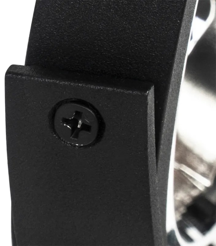 Sistema di illuminazione a binario moderno con 3 faretti neri monofase - Iconic Go