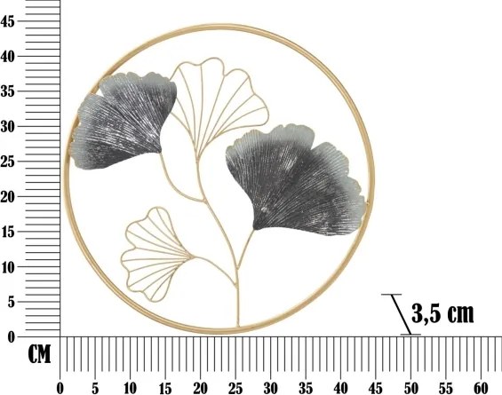 Pannello decorativo circolare design fiori Ø 45,5X3,5 cm Flower Simple