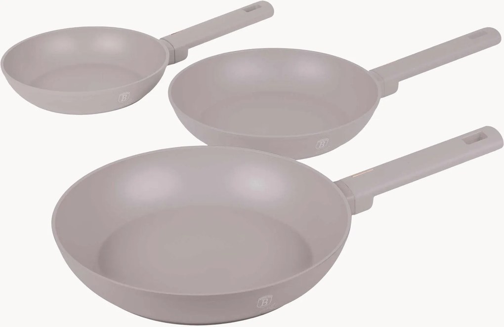 Set di 3 padelle con rivestimento antiaderente Taupe