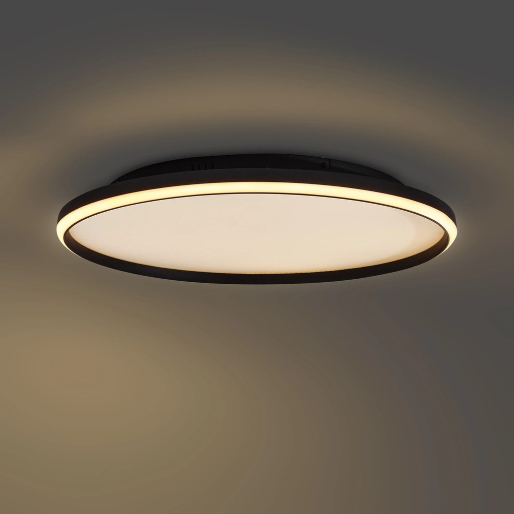 Plafoniera di design nera e bianca con LED dimmerabile a 3 livelli - Xavi