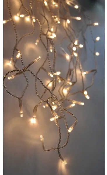 Solight 1V401-WW-LED Tenda luminosa per esterni 360 LED, 8 funzioni, 15 m, IP44, bianco caldo