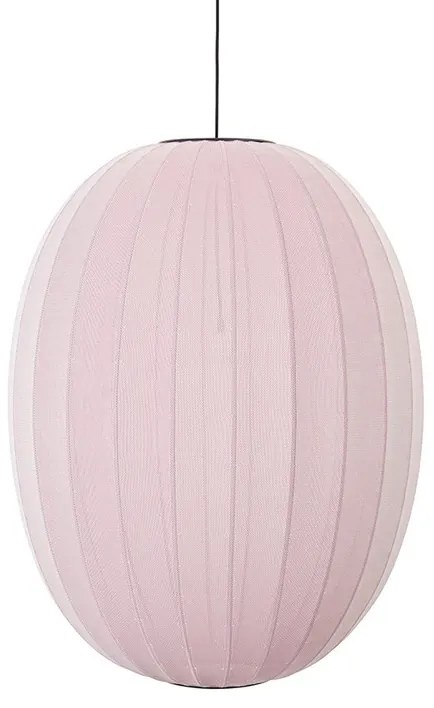 Knit-Wit 65 High Oval Lampada a Sospensione Light Rosa - Made By Hand