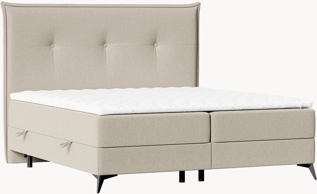 Letto boxspring fatto a mano con contenitore Menzzo, H3
