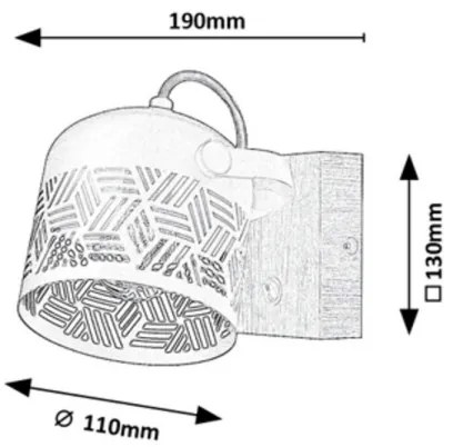 Rabalux 3298 - Faretto da parete ROTEM 1xE14/40W/230V