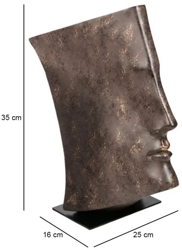 Decorazione da tavolo 29x25x17 cm in resina con finitura ramata