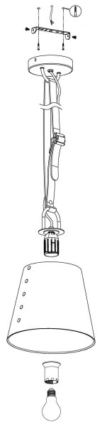 Eglo 43405 - Lampadario a sospensione con filo CHERTSEY 1xE27/60W/230V