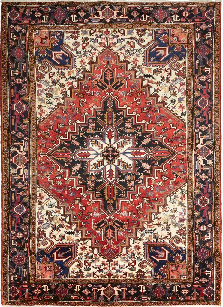 Heriz Tappeto persiano 210 x 280 Rosso (Iran) Annodato A Mano