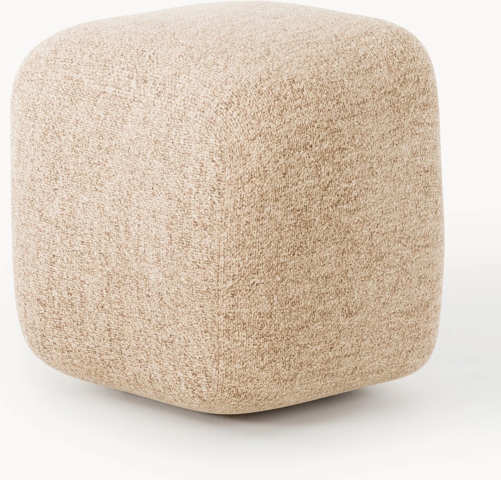 Pouf alto in bouclé Wolke
