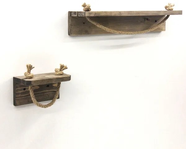 Porta carta igienica 10,5x17 cm + mensola a muro 10x50 cm abete