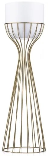 Vaso da fiori in metallo LOFT 68x20 cm oro/bianco