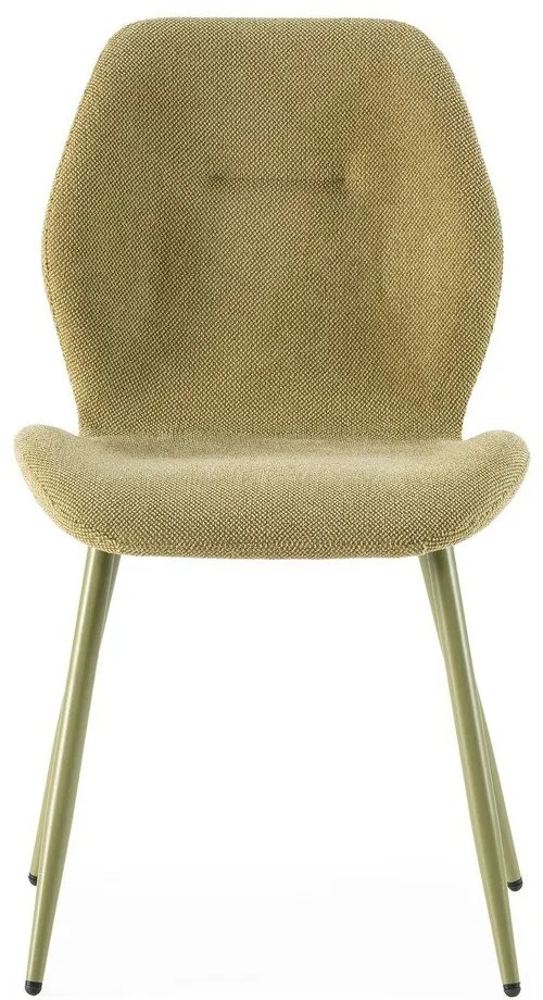 Sedie da pranzo in set verdi in imbottito 4 pz Ansu – Marckeric