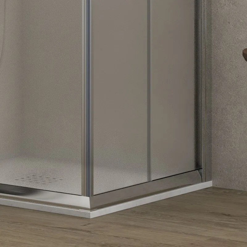 Box doccia 100x80 apertura angolare vetro opaco altezza 180cm K410 - KAMALU