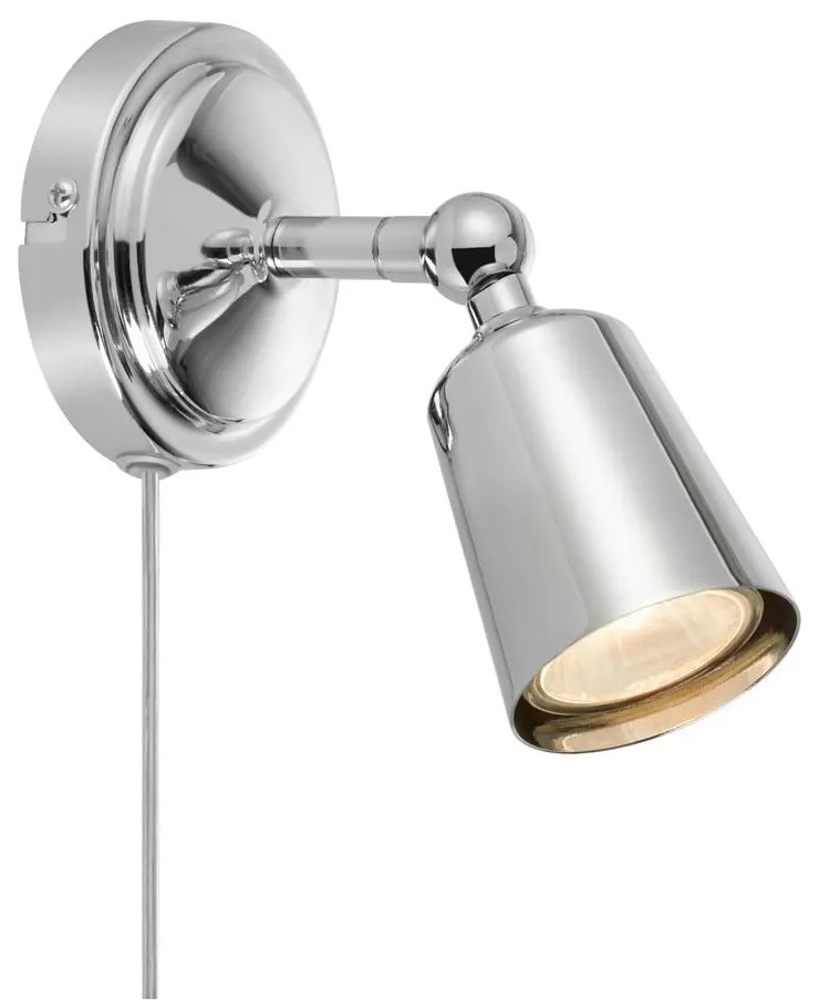 Lampada da parete argentata con alimentazione a corrente Tiny – Markslöjd