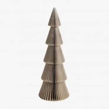 Albero Di Natale Di Carta Jesper Beige Lino & ↑29,5 Cm - Sklum