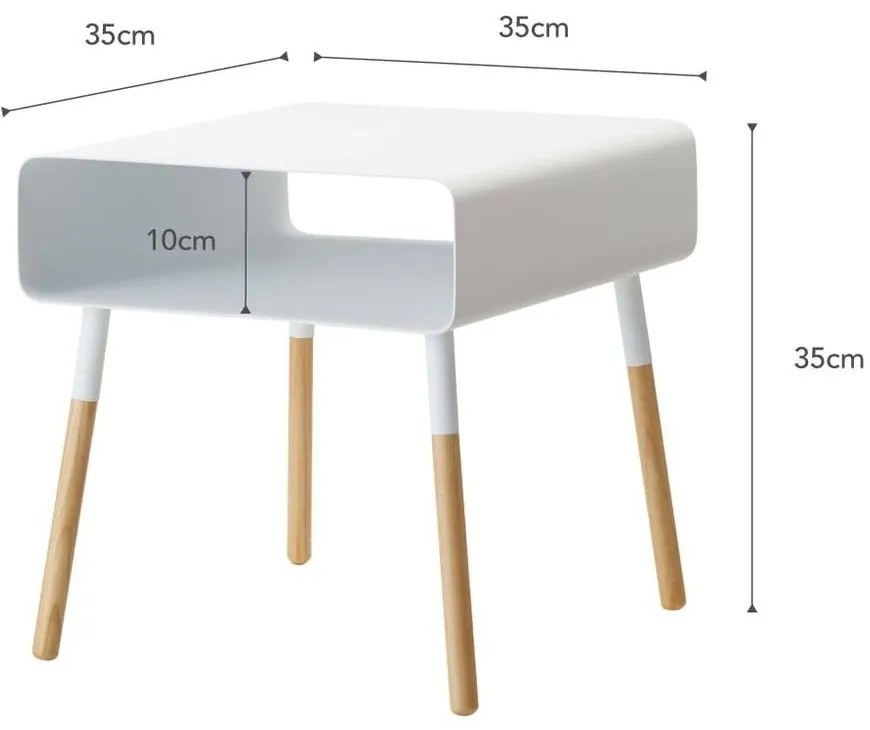 Tavolino bianco, altezza 35 cm Plain - YAMAZAKI